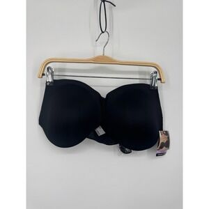 NWT Maidenform Strapless Lift Underwire Bra Women Small Black Convertible Straps
